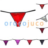 Men's Shiny Ice Silk G-string Wet Look Thong Soft Elast Bikini Underwear