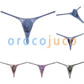 Men‘s Micro Thong Pouch String T-back Shiny Bikini Tanga Trunks Underwear