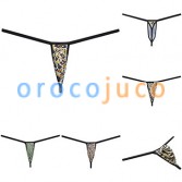 Men's Thongs Fashion Bikini Shorts Protruding Pouch G-strings Leopard Print T-back For Underwear