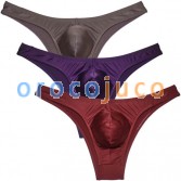 Men Shiny Bikini Briefs Underwear Low Rise Cheeky Briefs Jockstrap Shorts