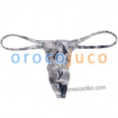 Men's Newspaper Micro Thong Intimo maschile Pouch Pouch String Tangas Guy T-Back MU732