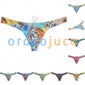 Beachwear Men's Bikini Bulge Pouch T-back Surfing Briefs Showy Swim Thongs