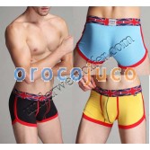 Pantaloncini da pugile rigonfiati da uomo sexy morbidi accattivanti Slip in pantaloncini da notte intimo da notte MU1912