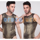 NUOVA Moda Uomo Cool Shining Canotta Intimo Morbida Gilet Asia Taglia M L XL 2 Colori MU1933