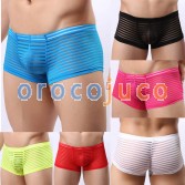 Maglia da uomo a righe taglia Maglie a righe Boxer intimo a righe tagliati Boxer tagliati quadrati Boxer MU1960