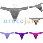 Men Shiny Metallic Swim Thong Gloss Swimwear Guy Pouch Beach Sunbathing Swimsuit MUOR292C