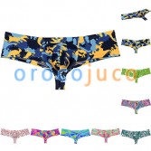 Men‘s Mini Cheek Enhance Boxers Pouch Brazilain Bikini Boy Print Underwear