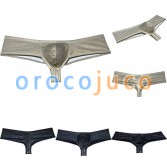 Men's High Cut Cheek Briefs Wet Look Enhance Pouch Soft Male Boy Underwear