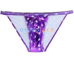 Slip Mini per uomo sexy in pelle come perizoma intimo Star Open Side Slip MU429X-2