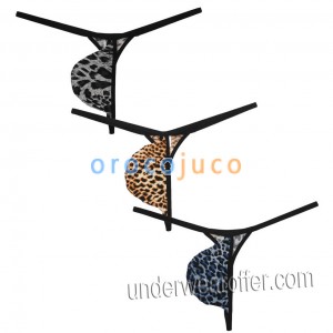 Uomo Leopard Mini Cheeky Suave T-back Uomo G-String Perizoma Extreme Micro Tear Drop MU07N