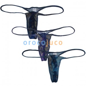 Sexy Men's Starry Sky Mesh Thong Underwear Slim Pouch String Mini Bikini T-Back Fashion Male Underpants Elastic Shorts