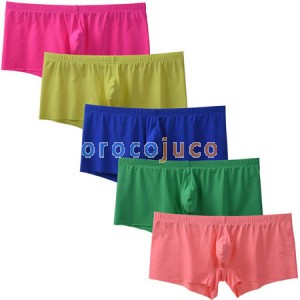 Men Ice Silk Cheeky Bikini Boxer Underwear Male Bulge Buns Shorts Hipster Trunks