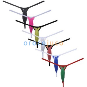 New Men Ice Silk Slingshot Pouch Thong Underwear Male Stretch Tear Drop G-String