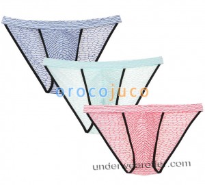 Mutandine sexy da uomo in bikini Intimo con apertura sul cavallo Pantaloncini a rete Mini slip Slip MU263X