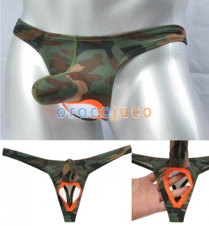 Sottotuta da uomo in pelle con cinturino lungo simile a un paio di mutandine da mare con stringhe a T con stringhe laterali MU417