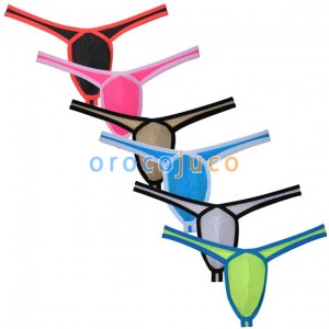 New style sexy protruding pouch thongs for men bikini underpants jacquard g-strings fashion underwear