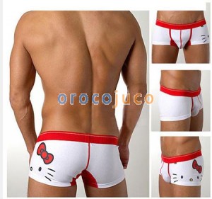 Cartoon Kitty Red Underwear da uomo KT102