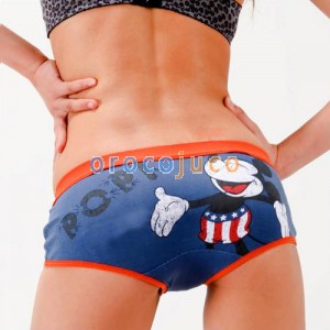Pantaloncini intimi KT55 da donna a cartoni animati Gray Cartoon Mickey