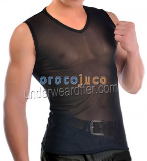 Maglietta a maniche corte in morbido cotone da uomo senza maniche Canotta intima senza maniche Vest Titness MU928