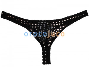 Plus Size Uomo Hollow Bikini Perizoma intimo Fishnet Pouch T-Back Pants Holes Mini Slip G-String MU855