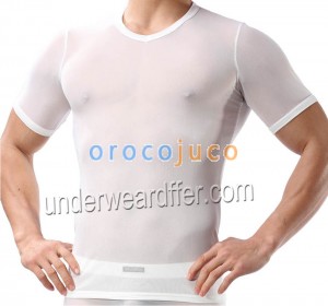 T-shirt da uomo T-shirt da allenamento da palestra Magliette da uomo Mesh See Through Underwear MU927