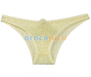 Bikini uomo in pizzo jacquard, slip a marsupio intimo, mutandoni con fibbia in rilievo, pantaloni MU246X