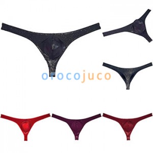 Men's Shiny & Stretchy Pouch Thong Smooth & Soft G-String Bottoms Underwear