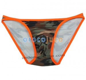 Slip mimetico da uomo intimo maschile string biforcuto slip bikini bicolore Calzoncillos MU330X