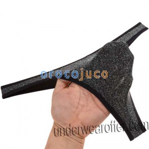 Tanga sexy per uomo con fibbia tanga elasticizzata da uomo lucido T-shirt da uomo sexy T-Back MU602