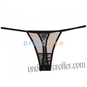 Sexy perizoma femminile Sheer G-stringings intimo nero trasparente mutandine Lingerie MU631