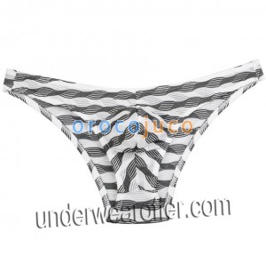 Pantaloncini da uomo a righe blu con mini slip intimo blu notte con tasche e slip MU268X