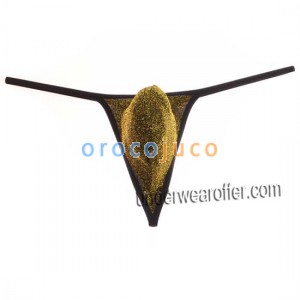 Sexy t-back maschile t-back lucido maschile g-string tanga marsupio bikini perizoma MU601