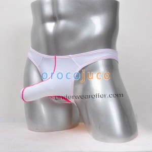 Uomo Sottili Slip Morbido Intimo Maglia trasparente Smooth Ice Silk Birefs Long Pouch con sfere Hole Bikini Birefs MU879X