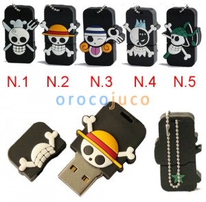 8G / 16G / 32GB Impermeabile Evil Skull USB Flash Memory Stick Pen Drive Pirati in gomma U-Disk EU13