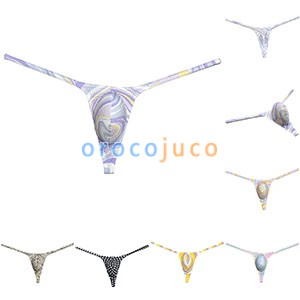 Men's Pouch Jockstrap Enhance String Thong Bubble Knitted G-string Tangas Underwear