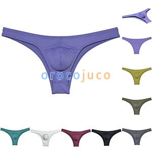 Men's Cheeky Skin Feel Bikini Briefs Low-rise 1/2 Hip Booty Pants Underwear
