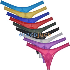 Men's See-through Mesh Cheek Thongs Underwear Pucker Posing Jockstrap Hipster Pant