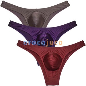 Men Shiny Bikini Briefs Underwear Low Rise Cheeky Briefs Jockstrap Shorts