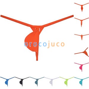 Men's Tear Drop T-back Bulge Pouch Underwear Lightsome breathe freely Mini Skinny Panties Ice Silk G-string Tangas