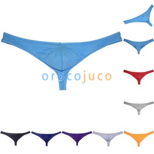 Men's Low-rise Enhancer Pouch Thong Underwear Bulge Bikini Breathable Tangas Underpants T-back