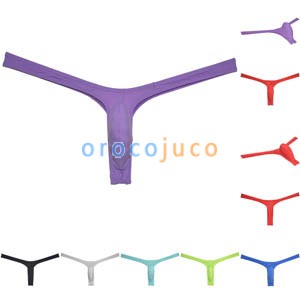 Men Ice Silk Bikini Thong Underwear Sex Posing Jockstrap Hipster Micro G-string