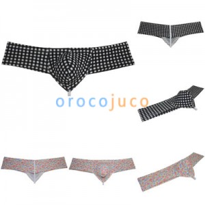 Men Air Bubble Knitted Fabric Bikini Underwear Elastic Cheeky Boxer Thong Briefs
