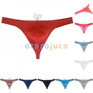 Men Shiny Thong Smooth Board Surf Elastic Swimwear T-back Underwear