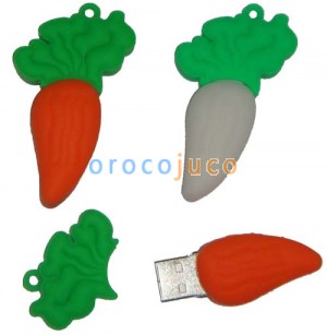 Unità a forma di carota a forma di rapa bianca da 8 GB / 16 GB / 32 GB di forma di ravanello