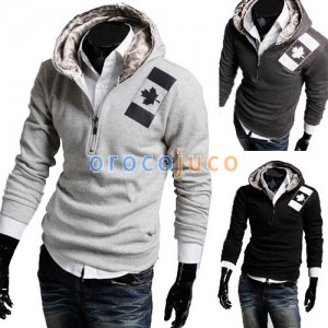 Men’s Stylish Slim Fit Jackets Coats 4 Size Grey Black MU1020