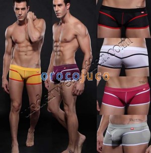 Sexy Men’s Soft Breathes Bulge Pouch Boxers Underwear Breath Hole Boxers Briefs MU1839