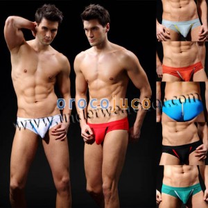 Pantaloncini traspiranti da uomo sexy Bottom Slip intimo traspirante Pouch Slip a forma di foro Dimensioni S M L XL 7 Colori Offerta MU1884
