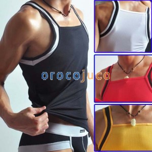 New Sexy Men’s Underwear Tank Top With breath holes MU235