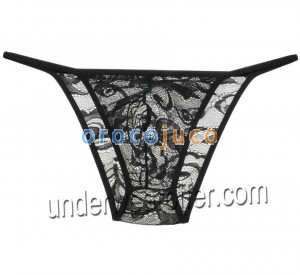 Men's Lace Rope Bikini Brief Floral Floral Branch Gay Sissy Pouch Mini slip intimo pantaloni corti MU880L