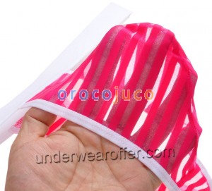 Cinghia di perizoma intimo a righe con perizoma in microrete Cintura per intimo in micro bikini con intarsio a tanga G-String MU1966